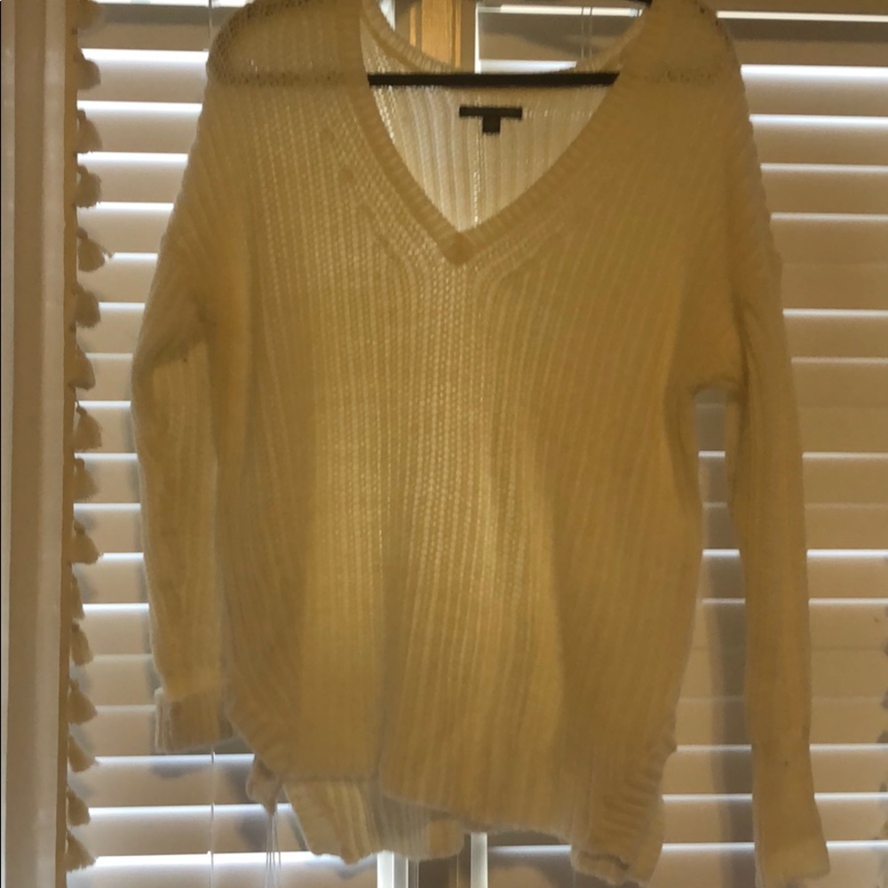 Cream zipper sweater
